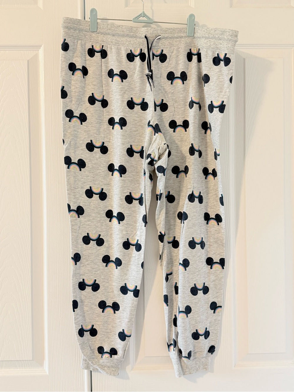 Disney Women’s Platinum Silver Heather Lounge Pants with Subtle Mickey Accents